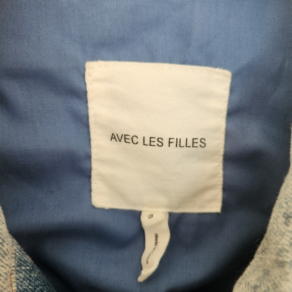 Anthropologie Avec Les Filles Patchwork Denim Jacket - Picture 5 of 6
